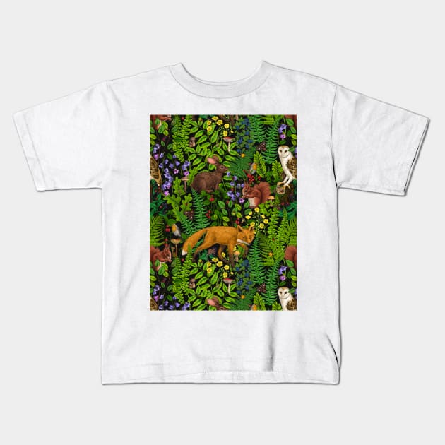 Forest life Kids T-Shirt by katerinamk